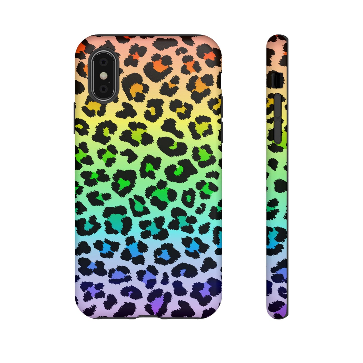 Rainbow Leopard Print Phone Case - for Apple, Samsung, and Google Phones