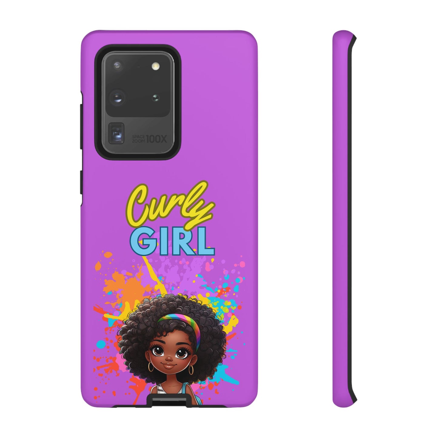 Melanin Curly Hair Afro Girl Phone Case - for iPhone, Samsung, and Google Phones
