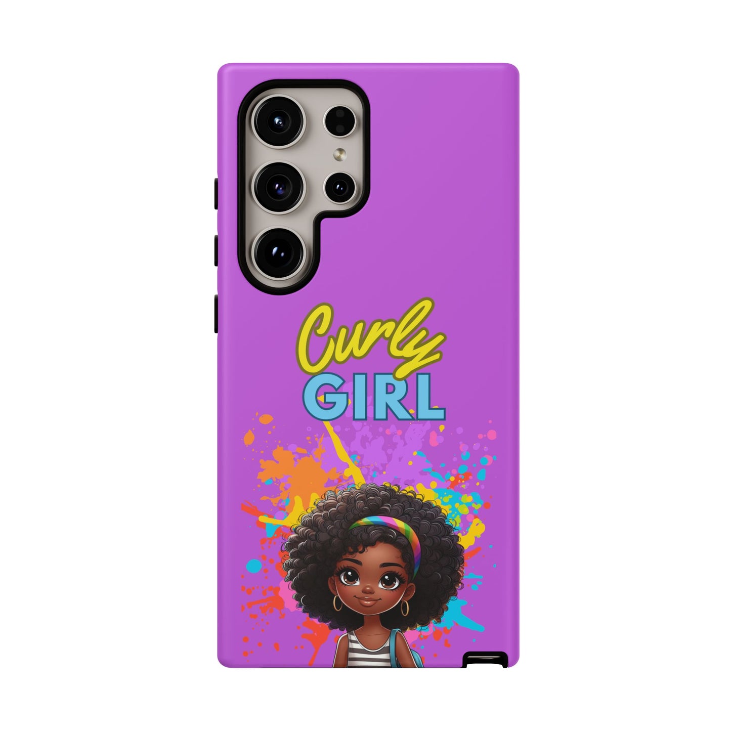 Melanin Curly Hair Afro Girl Phone Case - for iPhone, Samsung, and Google Phones