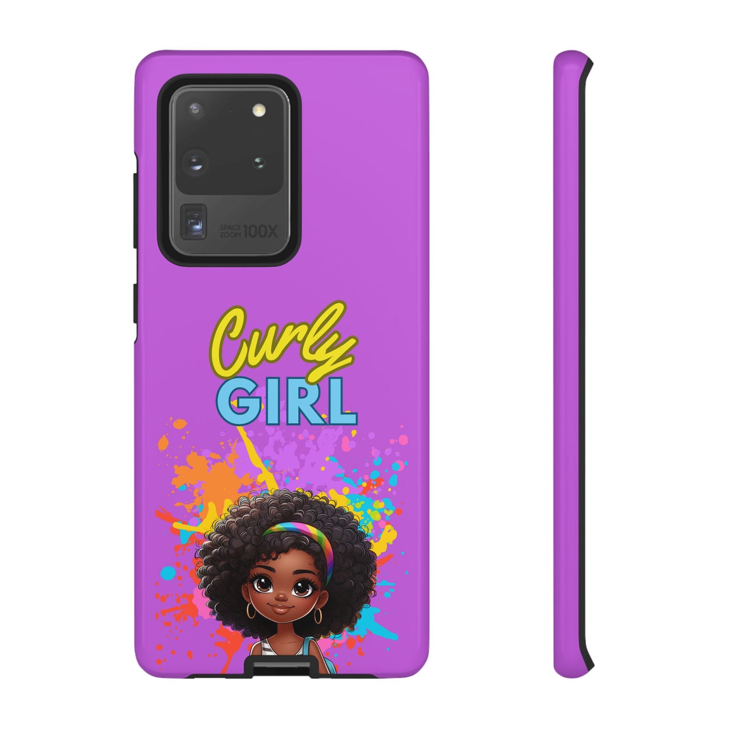 Melanin Curly Hair Afro Girl Phone Case - for iPhone, Samsung, and Google Phones