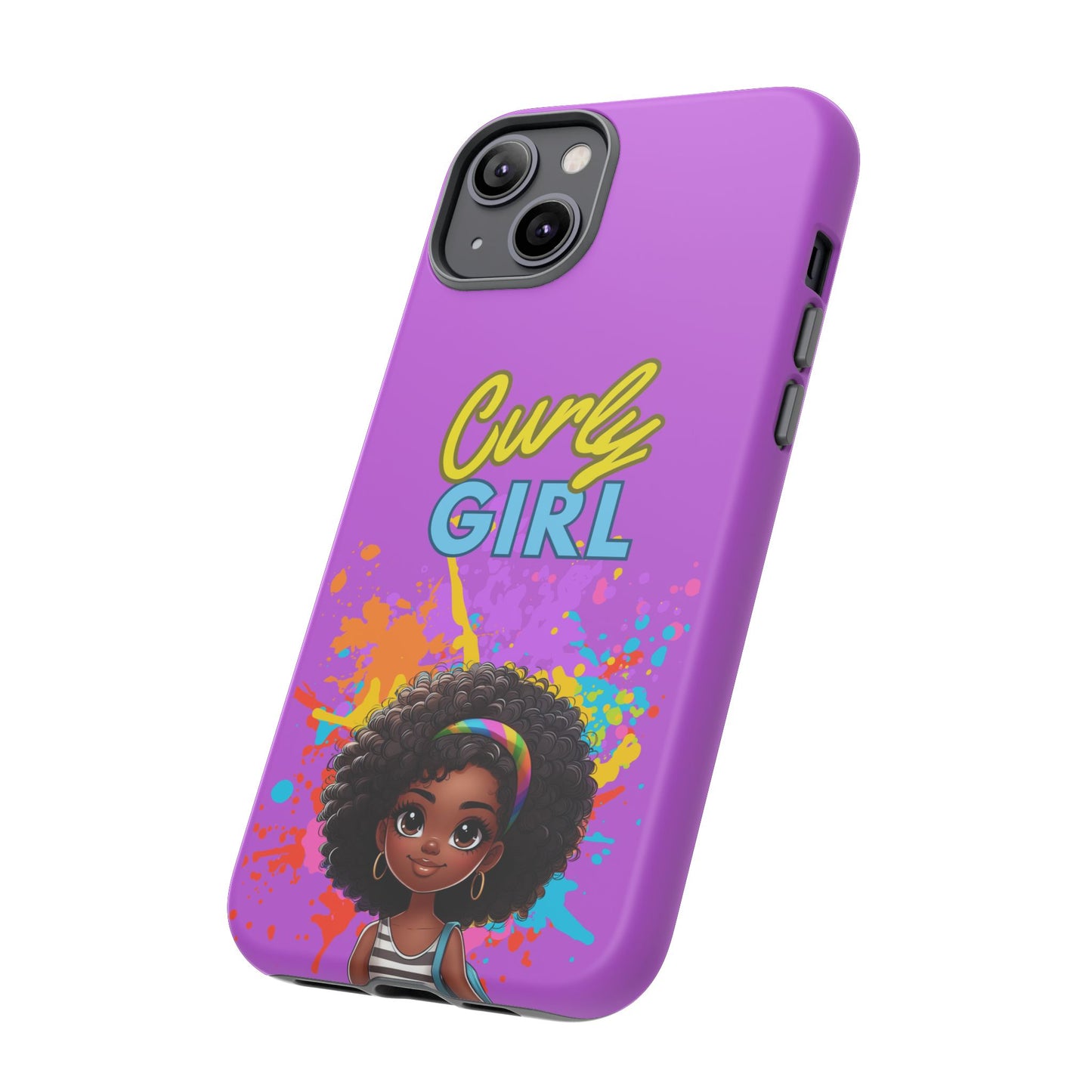 Melanin Curly Hair Afro Girl Phone Case - for iPhone, Samsung, and Google Phones