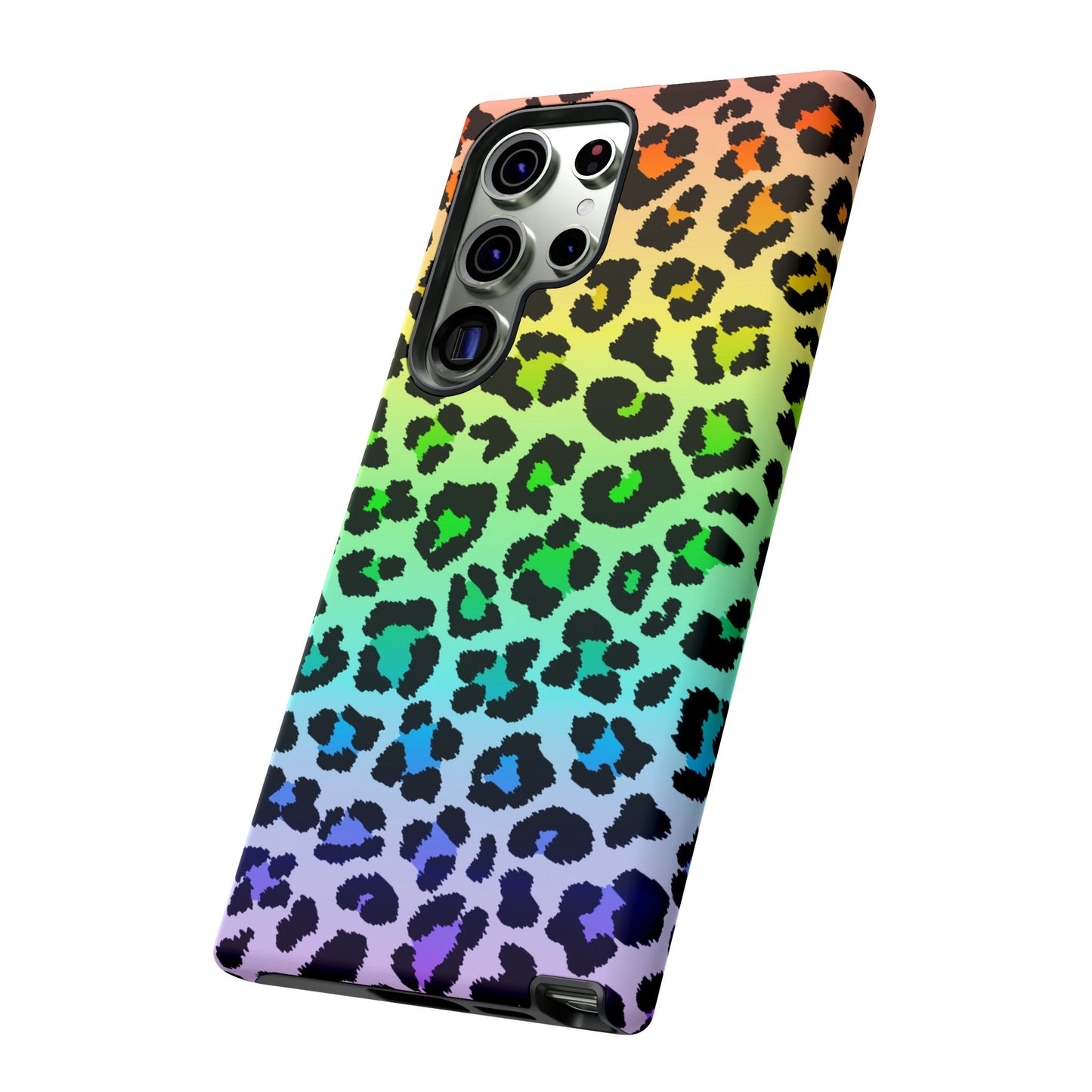 Rainbow Leopard Print Phone Case - for Apple, Samsung, and Google Phones