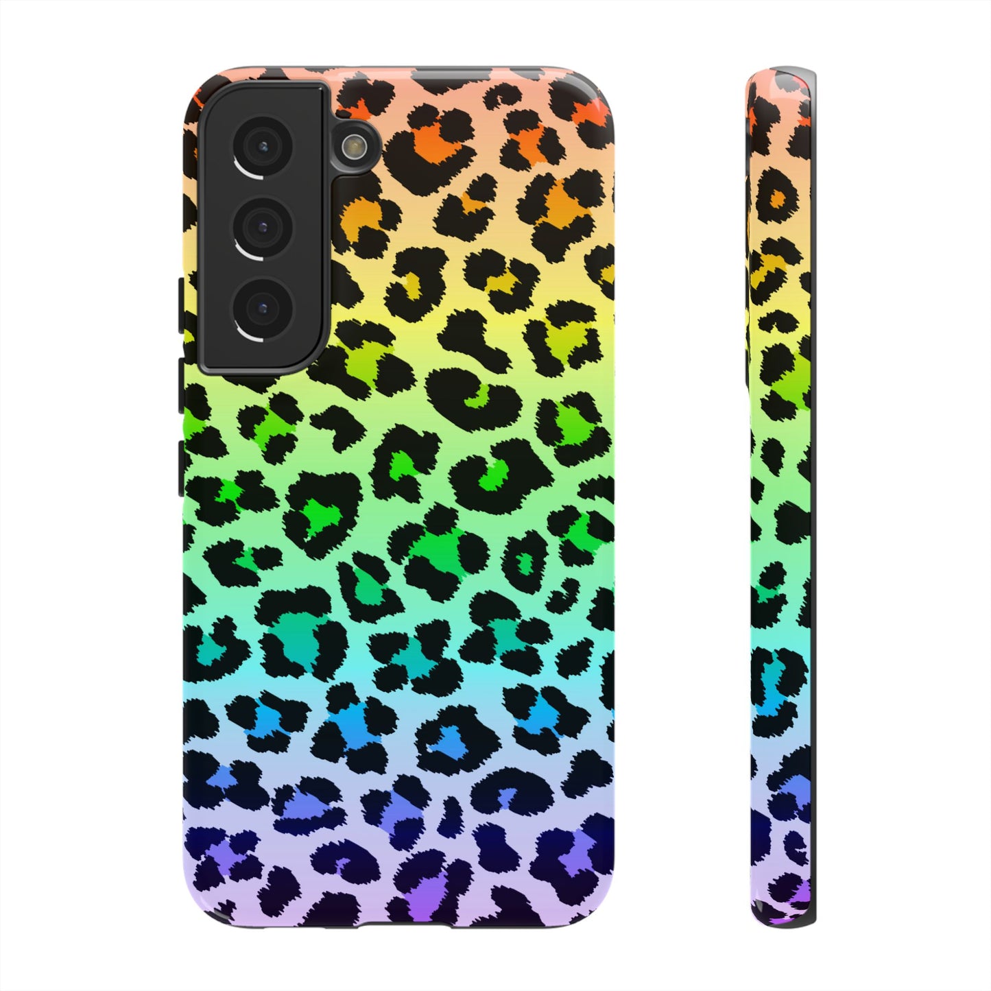 Rainbow Leopard Print Phone Case - for Apple, Samsung, and Google Phones