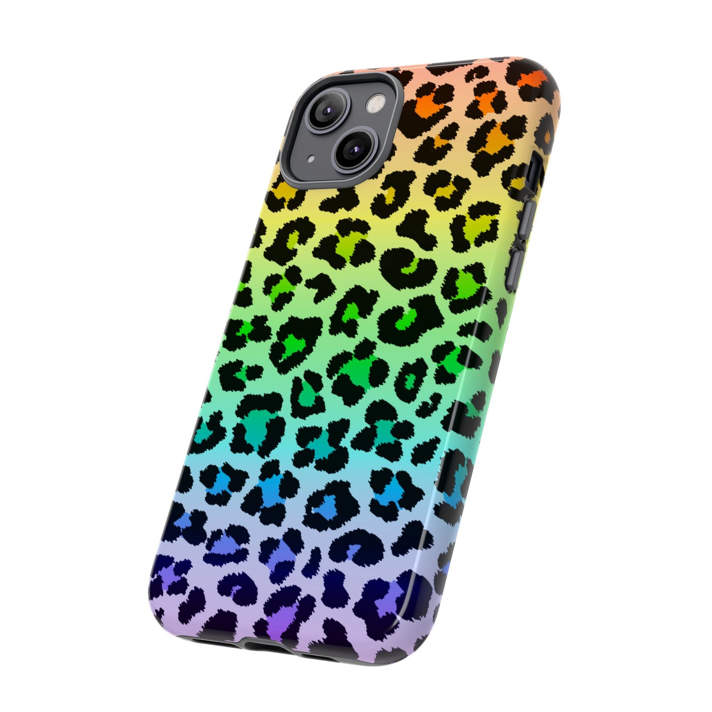 Rainbow Leopard Print Phone Case - for Apple, Samsung, and Google Phones