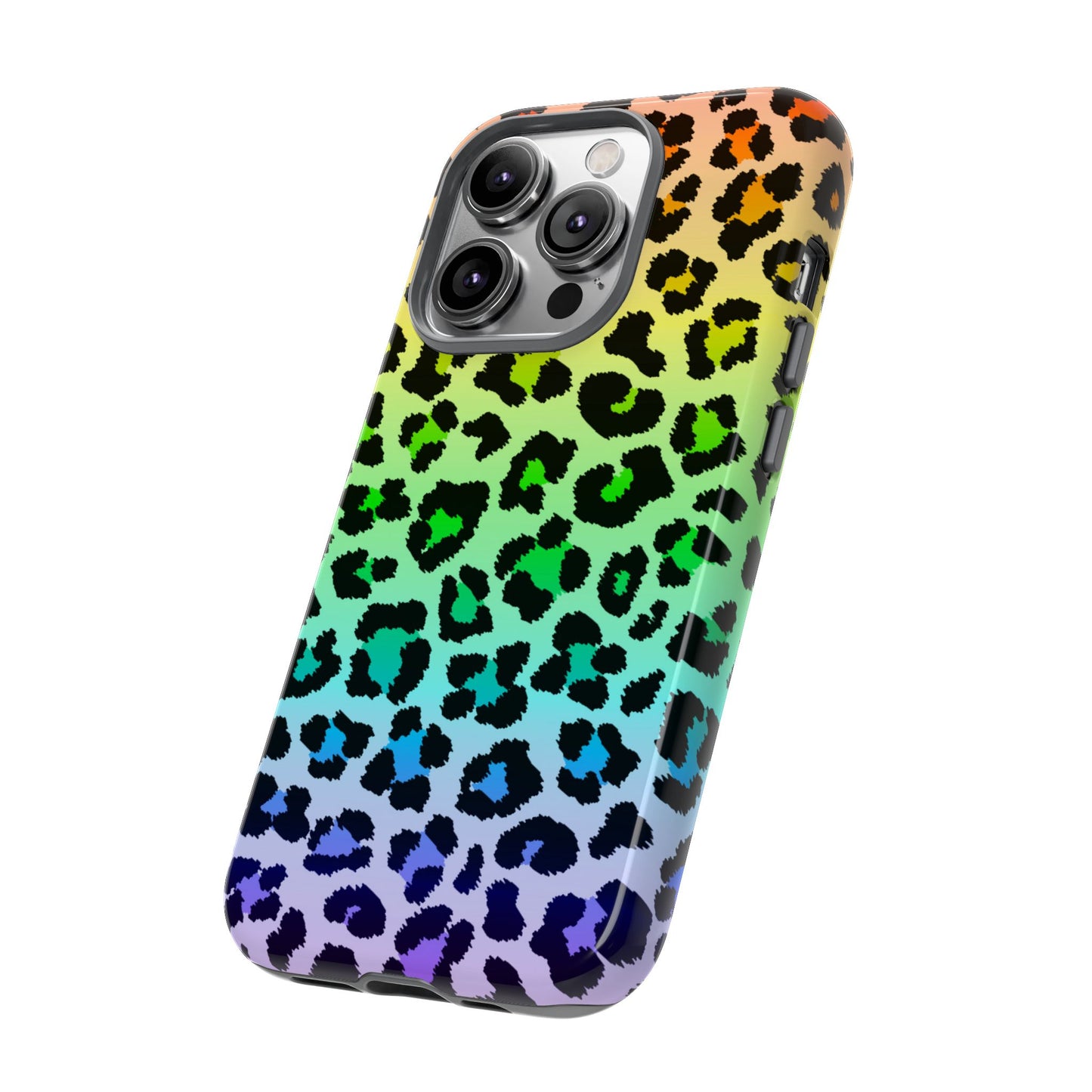 Rainbow Leopard Print Phone Case - for Apple, Samsung, and Google Phones