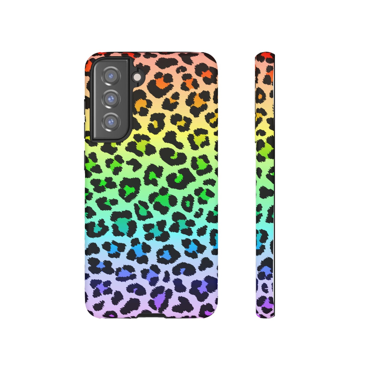 Rainbow Leopard Print Phone Case - for Apple, Samsung, and Google Phones