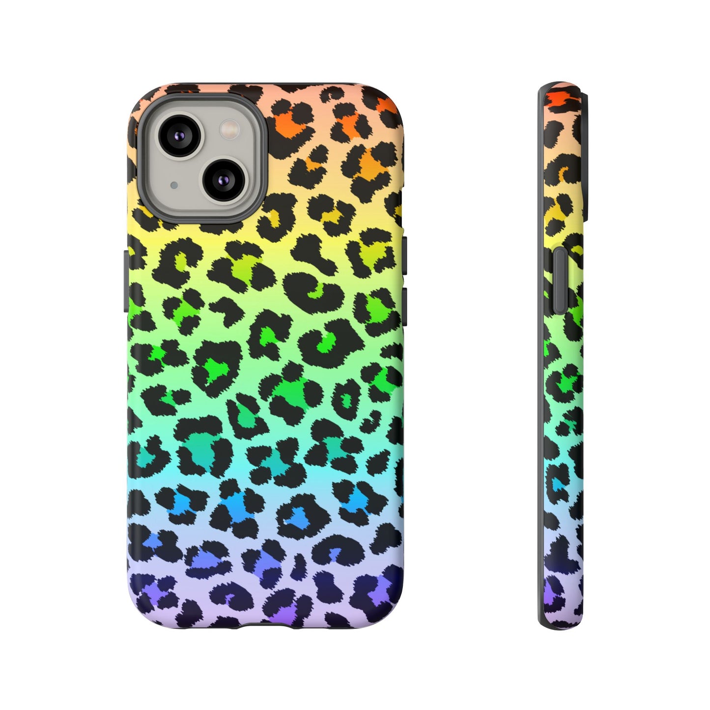 Rainbow Leopard Print Phone Case - for Apple, Samsung, and Google Phones