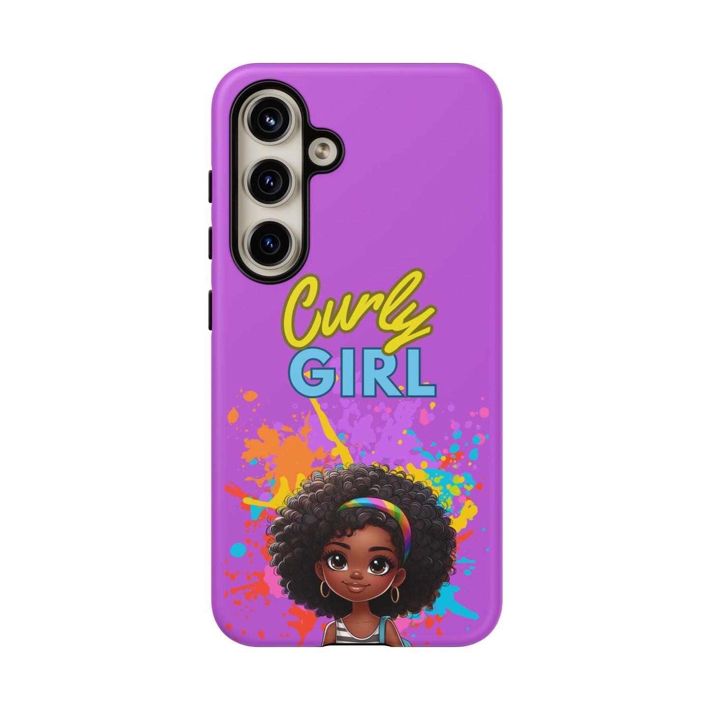 Melanin Curly Hair Afro Girl Phone Case - for iPhone, Samsung, and Google Phones