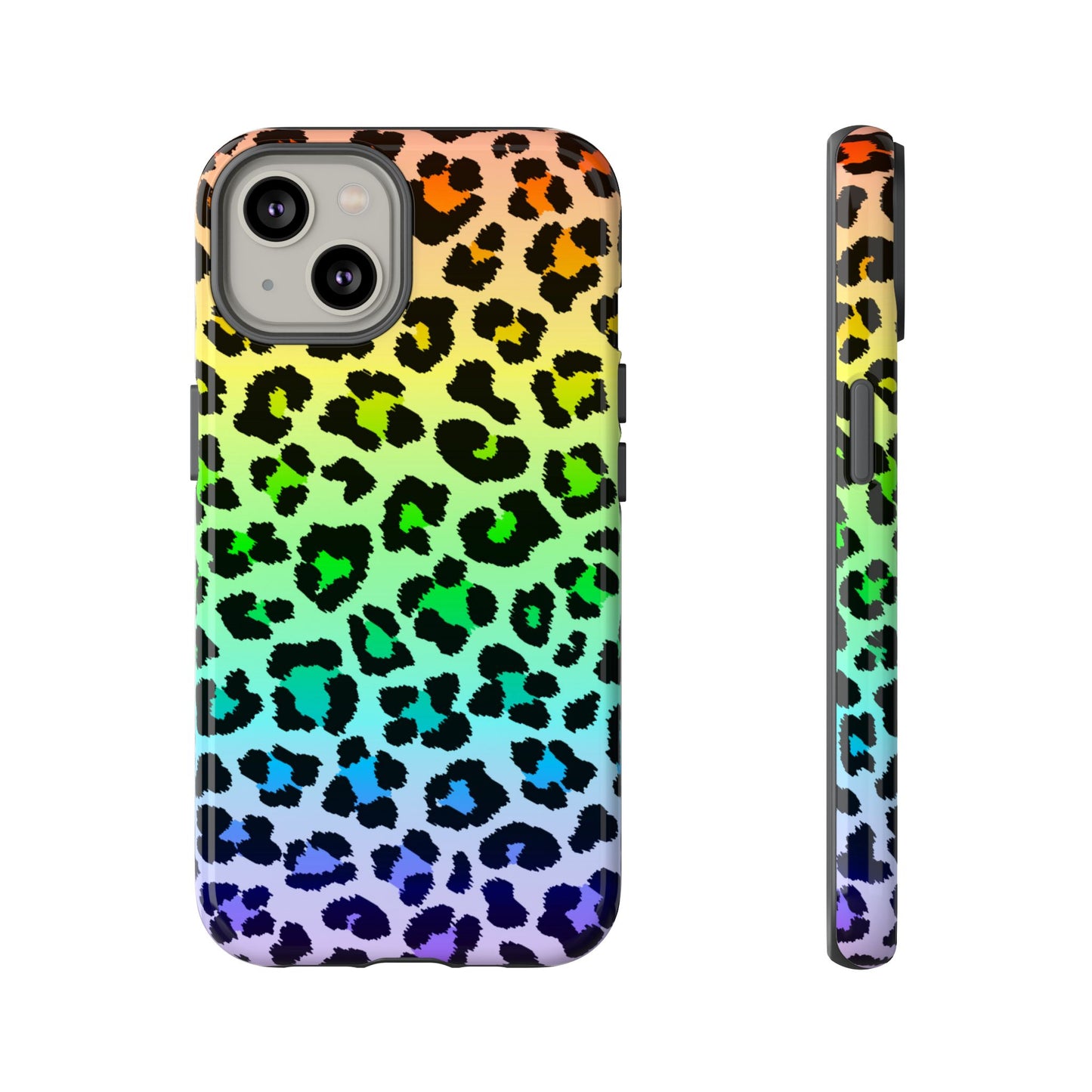 Rainbow Leopard Print Phone Case - for Apple, Samsung, and Google Phones