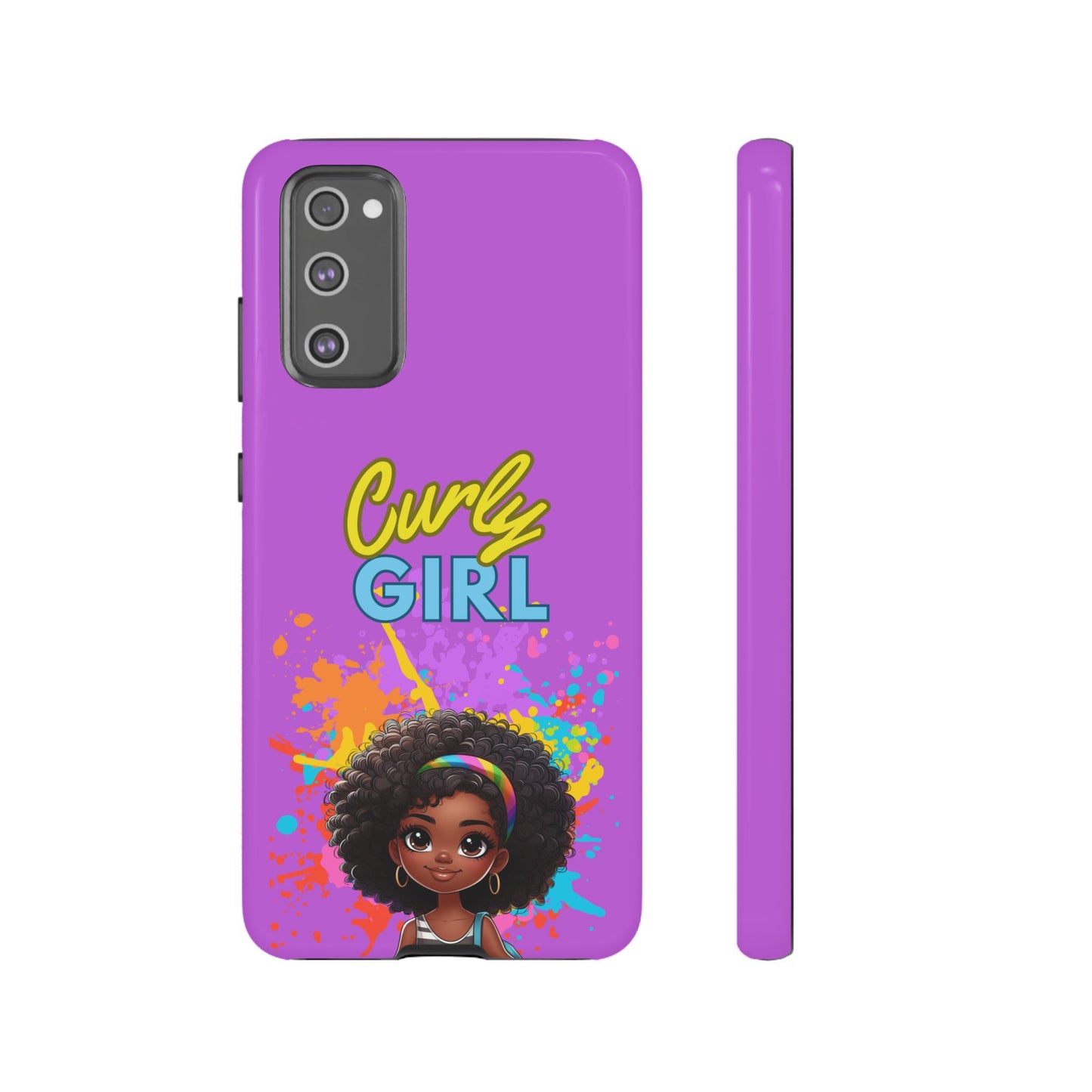 Melanin Curly Hair Afro Girl Phone Case - for iPhone, Samsung, and Google Phones