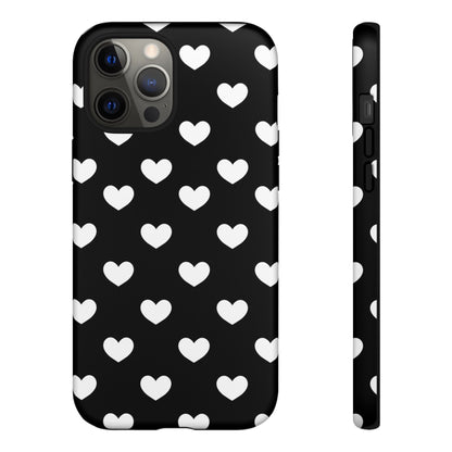 White Heart Phone Case - for Apple, Samsung, and Google Phones