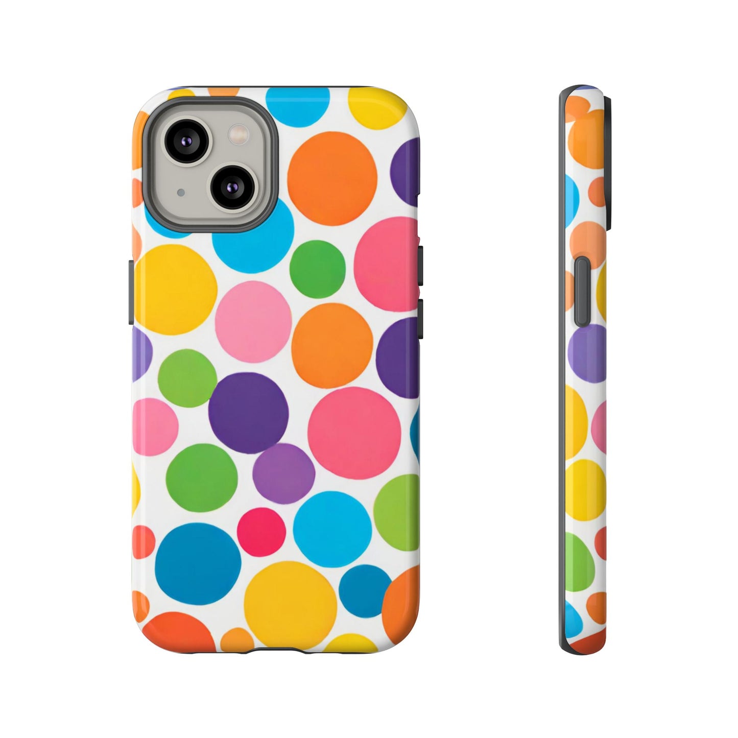 Multicolored Polka Dot Phone Case - for Apple, Samsung, and Google Phones