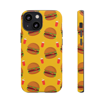 Burger and Drinks Phone Case - for Apple, Samsung, and Google Phones