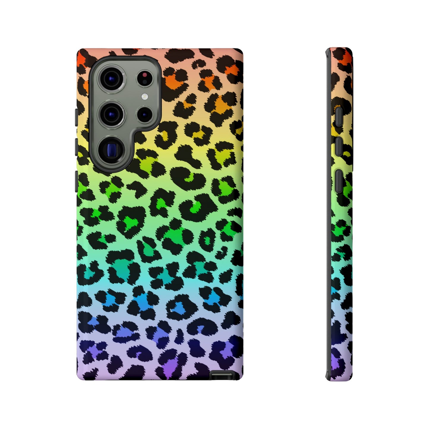 Rainbow Leopard Print Phone Case - for Apple, Samsung, and Google Phones