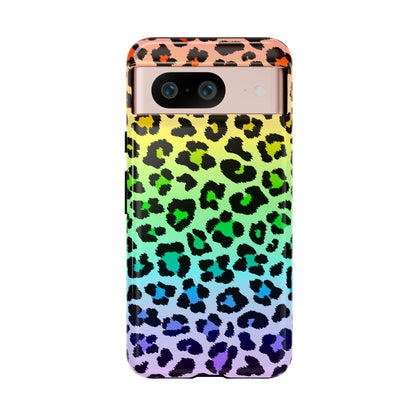 Rainbow Leopard Print Phone Case - for Apple, Samsung, and Google Phones