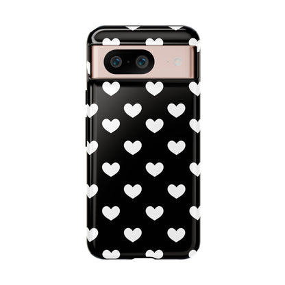 White Heart Phone Case - for Apple, Samsung, and Google Phones