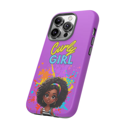 Melanin Curly Hair Afro Girl Phone Case - for iPhone, Samsung, and Google Phones