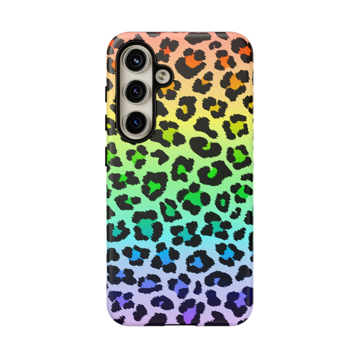 Rainbow Leopard Print Phone Case - for Apple, Samsung, and Google Phones