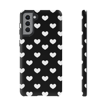 White Heart Phone Case - for Apple, Samsung, and Google Phones