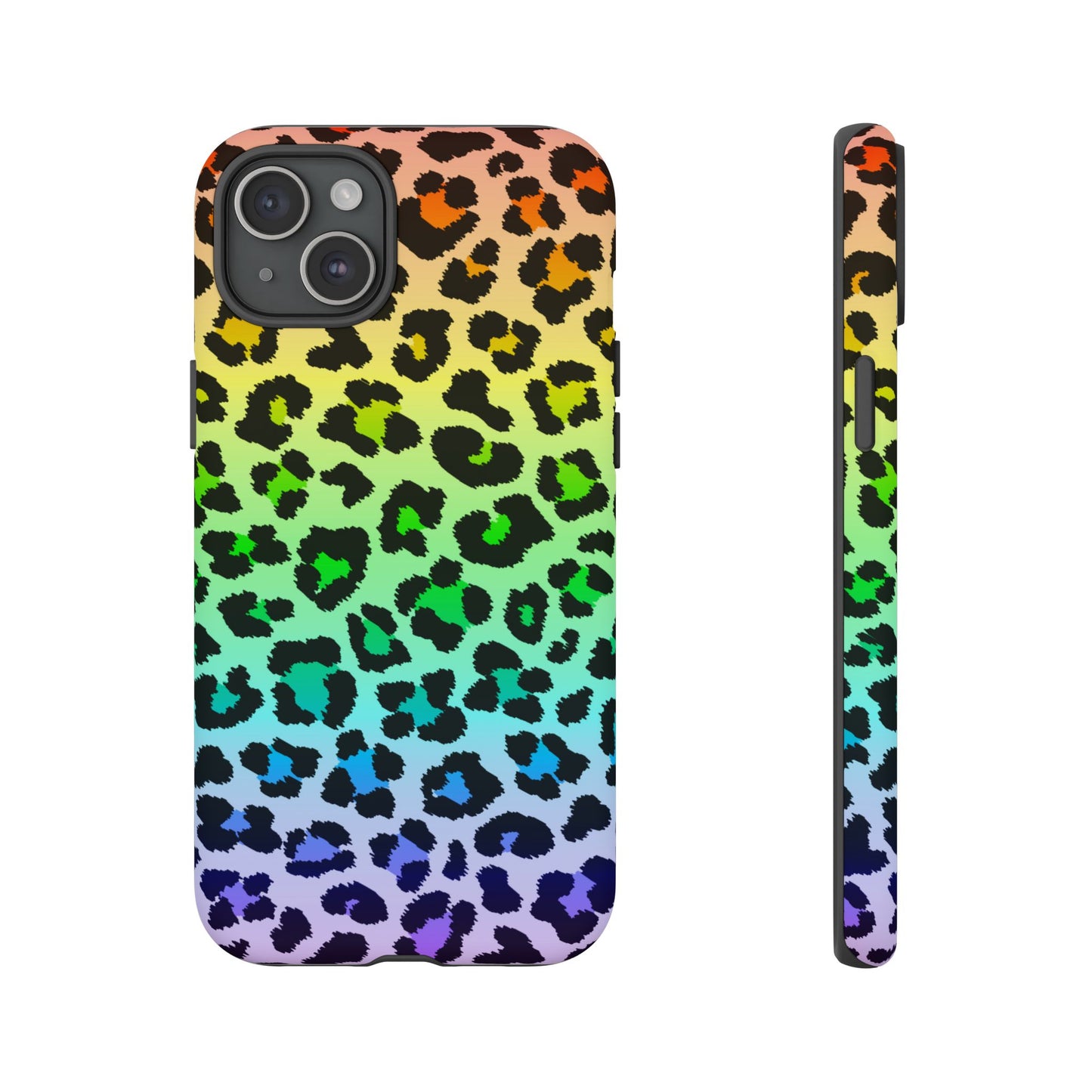 Rainbow Leopard Print Phone Case - for Apple, Samsung, and Google Phones