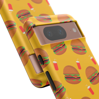 Burger and Drinks Phone Case - for Apple, Samsung, and Google Phones