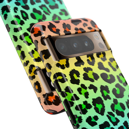 Rainbow Leopard Print Phone Case - for Apple, Samsung, and Google Phones