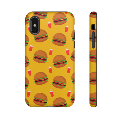 Burger and Drinks Phone Case - for Apple, Samsung, and Google Phones