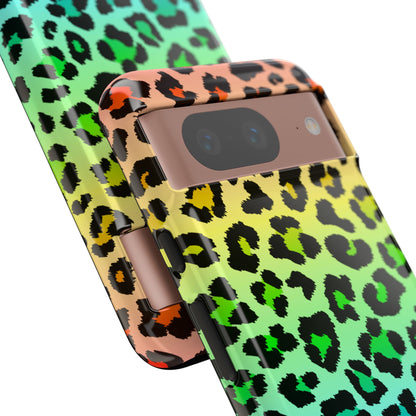 Rainbow Leopard Print Phone Case - for Apple, Samsung, and Google Phones