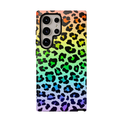 Rainbow Leopard Print Phone Case - for Apple, Samsung, and Google Phones