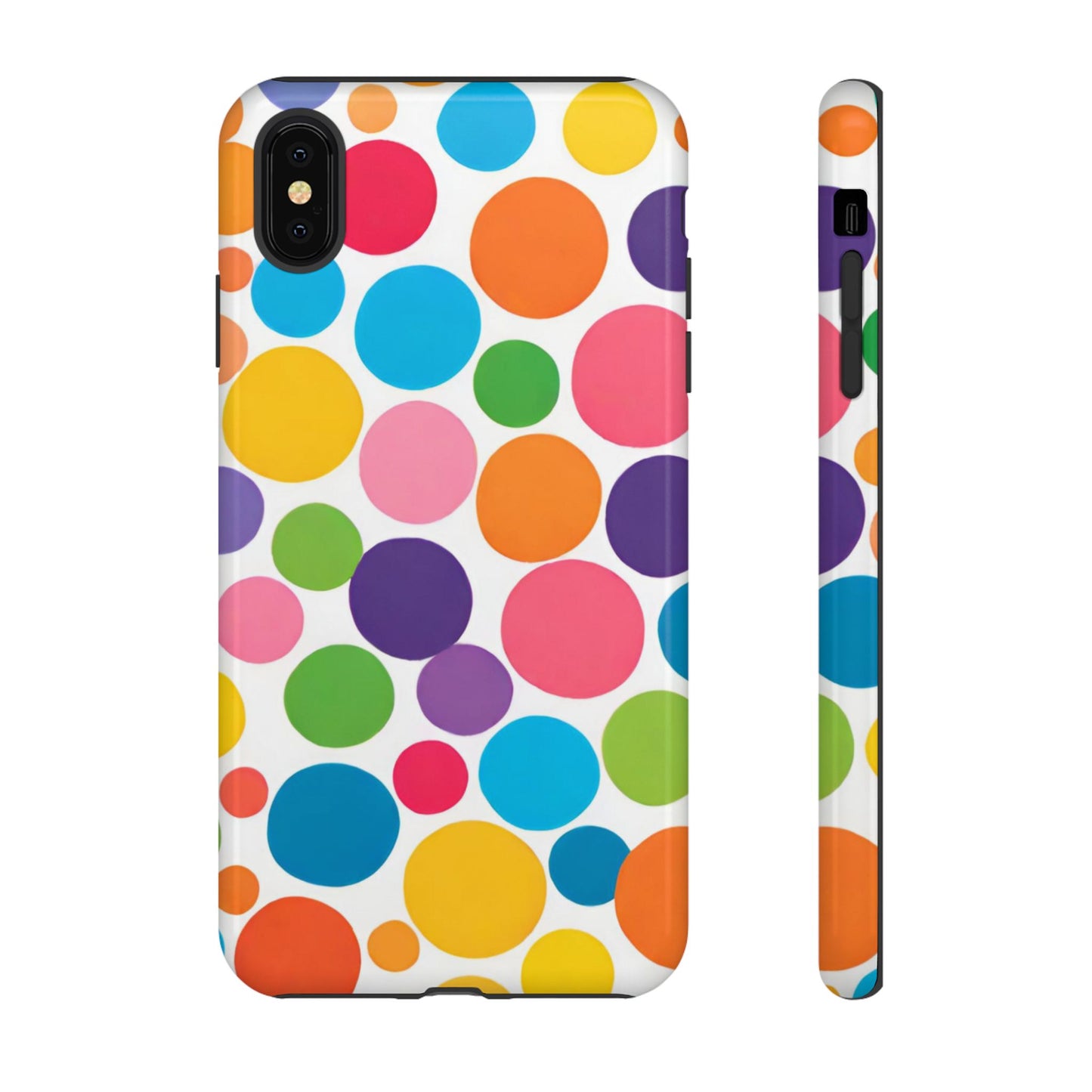 Multicolored Polka Dot Phone Case - for Apple, Samsung, and Google Phones