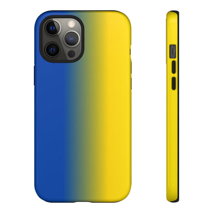 Ombre Blue and Gold Phone Case - for Apple, Samsung, and Google Phones