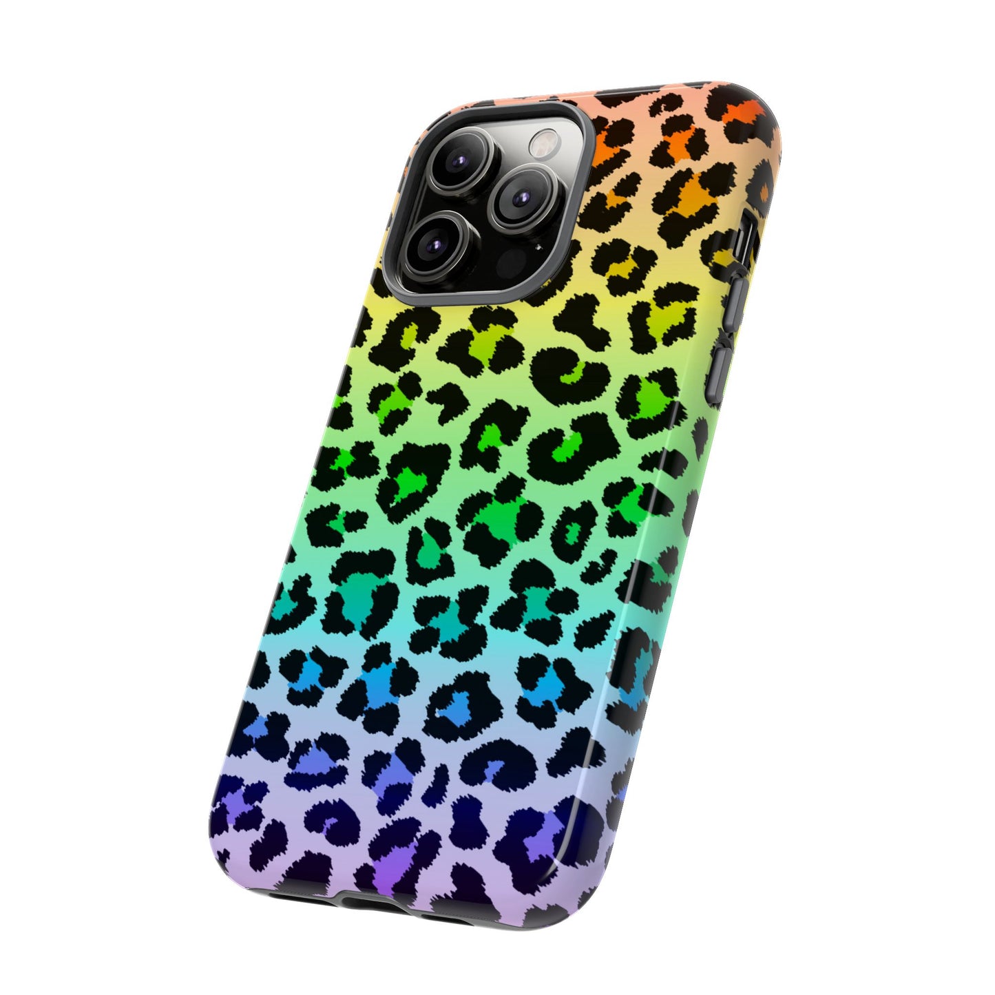 Rainbow Leopard Print Phone Case - for Apple, Samsung, and Google Phones