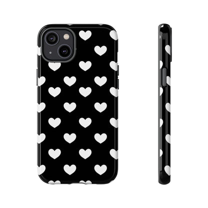 White Heart Phone Case - for Apple, Samsung, and Google Phones