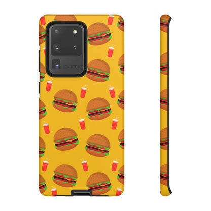 Burger and Drinks Phone Case - for Apple, Samsung, and Google Phones