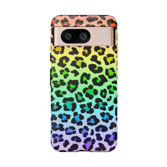 Rainbow Leopard Print Phone Case - for Apple, Samsung, and Google Phones