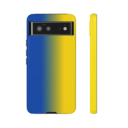 Ombre Blue and Gold Phone Case - for Apple, Samsung, and Google Phones