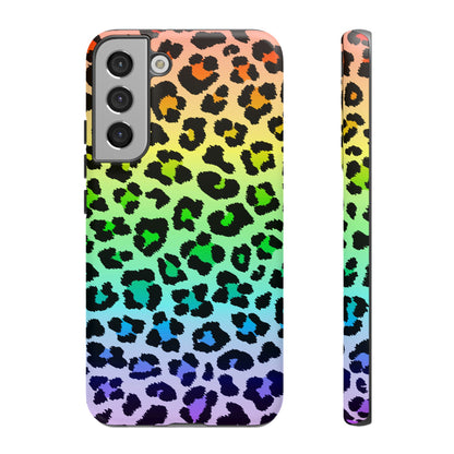 Rainbow Leopard Print Phone Case - for Apple, Samsung, and Google Phones