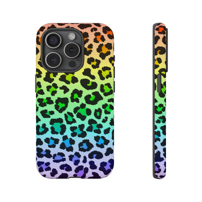 Rainbow Leopard Print Phone Case - for Apple, Samsung, and Google Phones