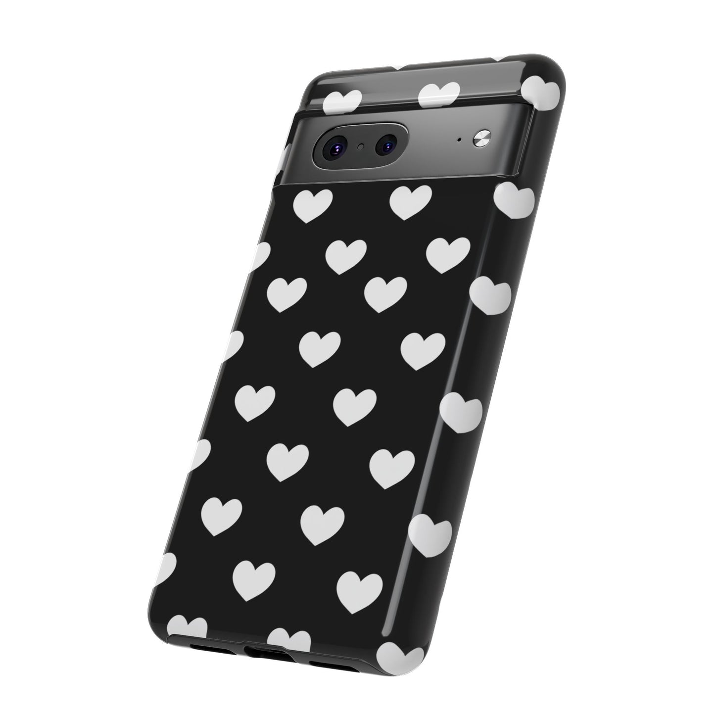 White Heart Phone Case - for Apple, Samsung, and Google Phones