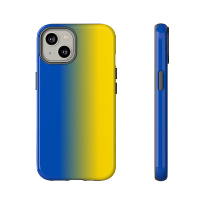 Ombre Blue and Gold Phone Case - for Apple, Samsung, and Google Phones