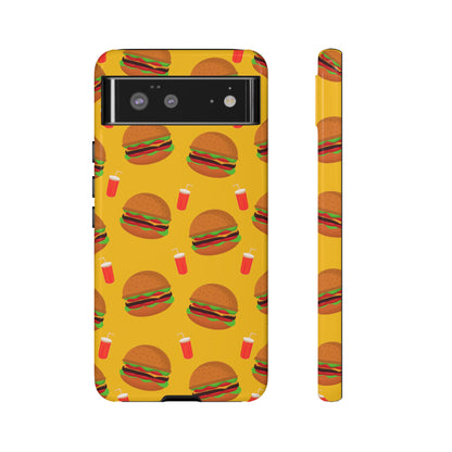 Burger and Drinks Phone Case - for Apple, Samsung, and Google Phones