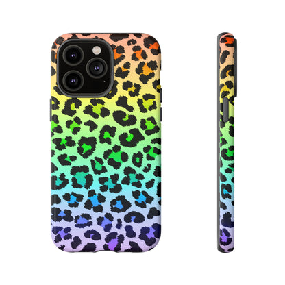 Rainbow Leopard Print Phone Case - for Apple, Samsung, and Google Phones