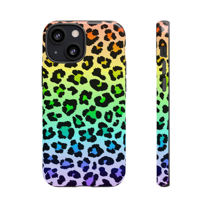 Rainbow Leopard Print Phone Case - for Apple, Samsung, and Google Phones