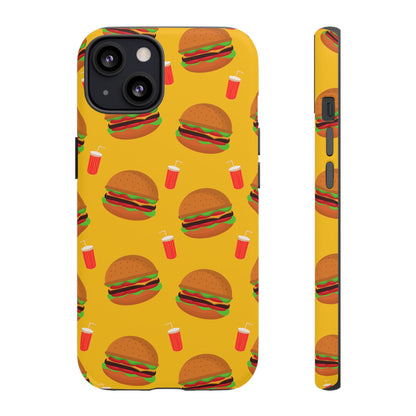 Burger and Drinks Phone Case - for Apple, Samsung, and Google Phones