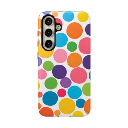 Multicolored Polka Dot Phone Case - for Apple, Samsung, and Google Phones