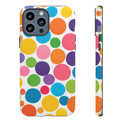 Multicolored Polka Dot Phone Case - for Apple, Samsung, and Google Phones