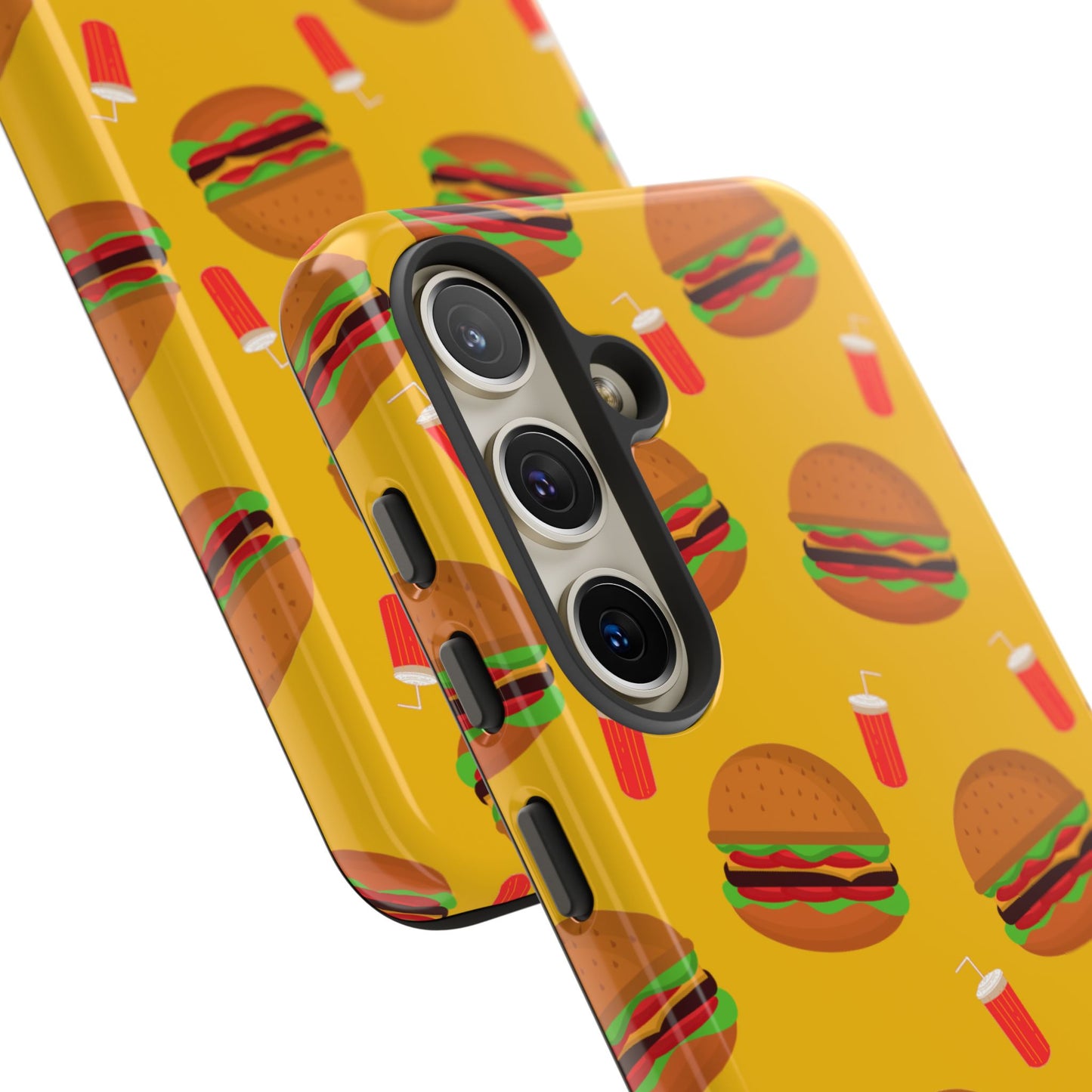 Burger and Drinks Phone Case - for Apple, Samsung, and Google Phones