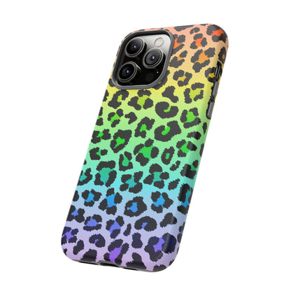 Rainbow Leopard Print Phone Case - for Apple, Samsung, and Google Phones