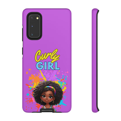 Melanin Curly Hair Afro Girl Phone Case - for iPhone, Samsung, and Google Phones