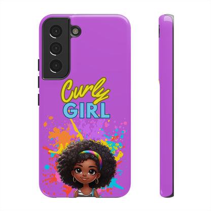 Melanin Curly Hair Afro Girl Phone Case - for iPhone, Samsung, and Google Phones